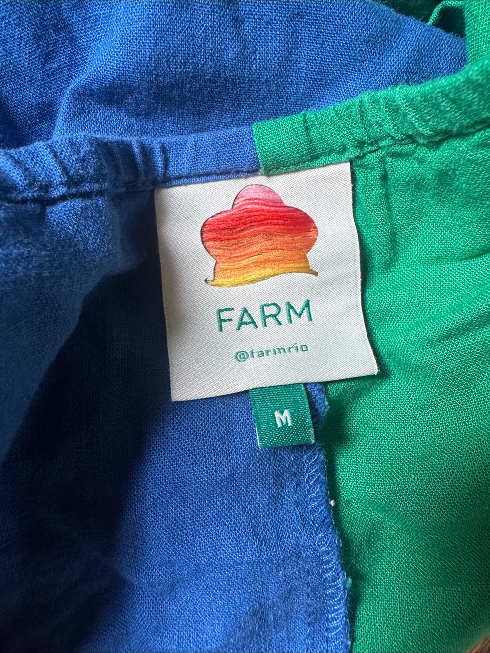 FARM Rio Heliconia Color Block Vacation Halter Crop Top - Picture 5 of 5